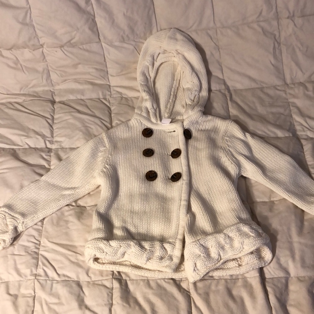 Toddlers Sz 2T Sweater with Buttons Natural